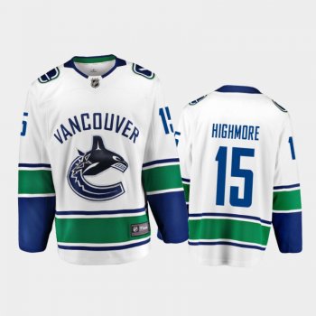 Vancouver Canucks #15 Matthew Highmore Away White 2021 Player Jersey