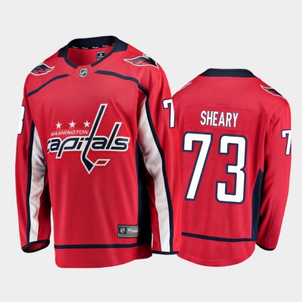 Men's Washington Capitals Conor Sheary #73 Home Red 2020-21 Breakaway Player Jersey