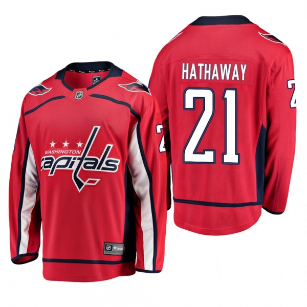 Washington Capitals Garnet Hathaway #21 Home Breakaway Player Red Jersey