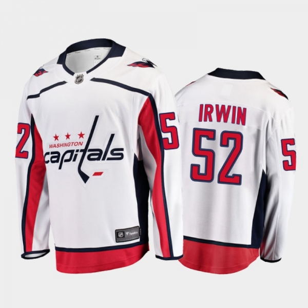 Washington Capitals #52 Matt Irwin Away White 2021 Player Jersey