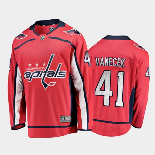 Washington Capitals #41 Vitek Vanecek Home Red 2021 Player Jersey