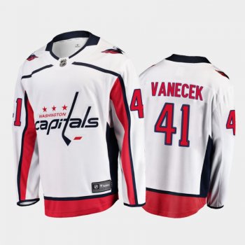 Washington Capitals #41 Vitek Vanecek Away White 2021 Player Jersey