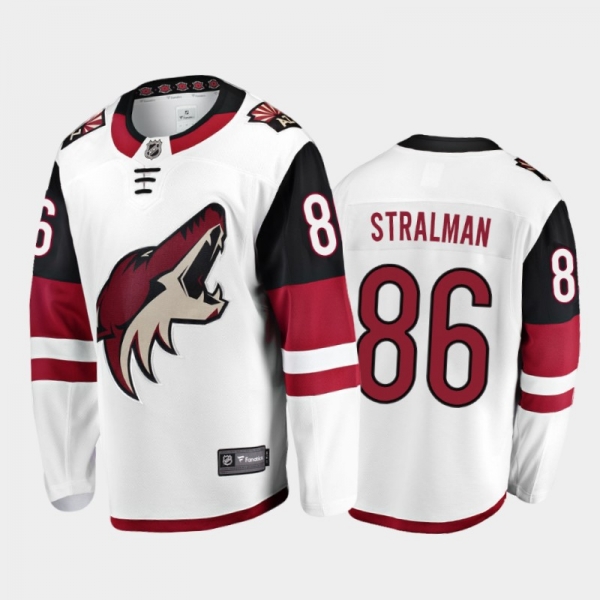 Arizona Coyotes #86 Anton Stralman Away White 2021 Player Jersey