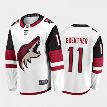 Men Arizona Coyotes Dylan Guenther #11 Away White 2021 NHL Draft Jersey