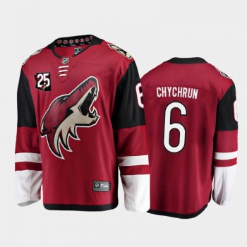 Men's Arizona Coyotes Jakob Chychrun #6 25th Anniversary Red Home Jersey