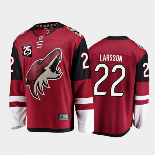 Men's Arizona Coyotes Johan Larsson #22 25th Anniversary Red Home Jersey