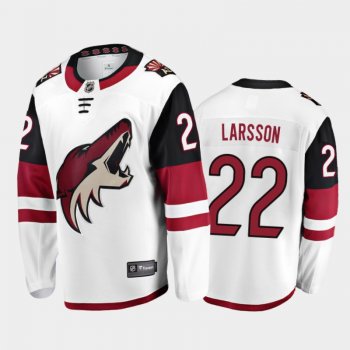 Arizona Coyotes Johan Larsson #22 Away White 2020-21 Breakaway Player Jersey