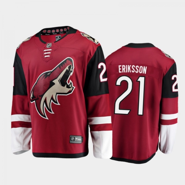 Arizona Coyotes #21 Loui Eriksson Home Red 2021 Player Jersey