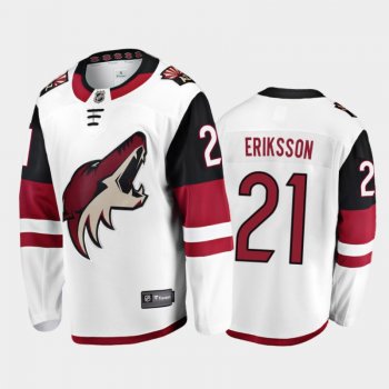 Arizona Coyotes #21 Loui Eriksson Away White 2021 Player Jersey