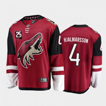 Men's Arizona Coyotes Niklas Hjalmarsson #4 25th Anniversary Red Home Jersey