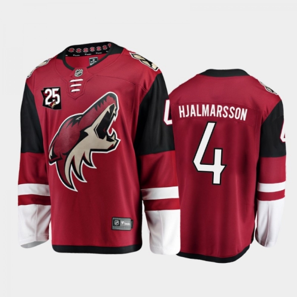 Men's Arizona Coyotes Niklas Hjalmarsson #4 25th Anniversary Red Home Jersey