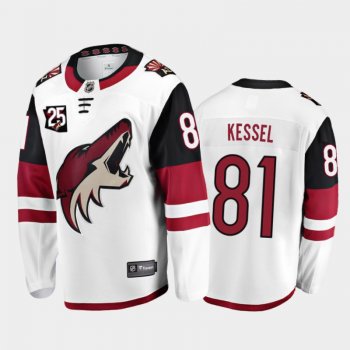 Men's Arizona Coyotes Phil Kessel #81 25th Anniversary White Away Jersey