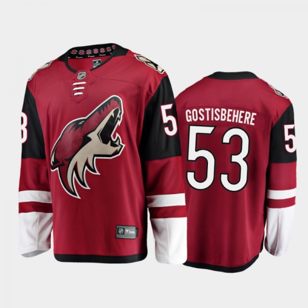 Arizona Coyotes #53 Shayne Gostisbehere Home Red 2021 Player Jersey