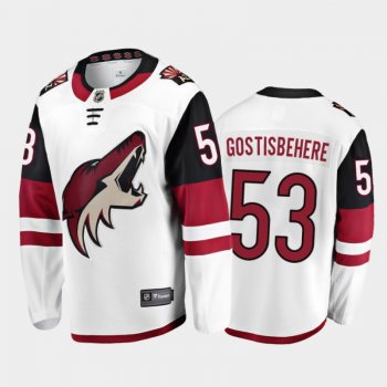 Arizona Coyotes #53 Shayne Gostisbehere Away White 2021 Player Jersey