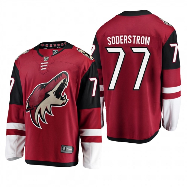 Arizona Coyotes Victor Soderstrom #77 Home Breakaway Red Jersey