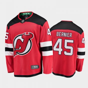 New Jersey Devils #45 Jonathan Bernier Home Red 2021 Player Jersey