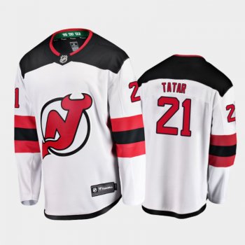 New Jersey Devils #21 Tomas Tatar Away White 2021 Player Jersey