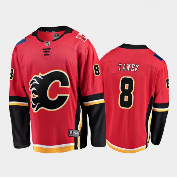 Calgary Flames Chris Tanev #8 Home Red 2020-21 Breakaway Player Jersey