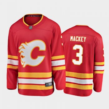 Calgary Flames #3 Connor Mackey Home Red 2021-22 Player Jersey