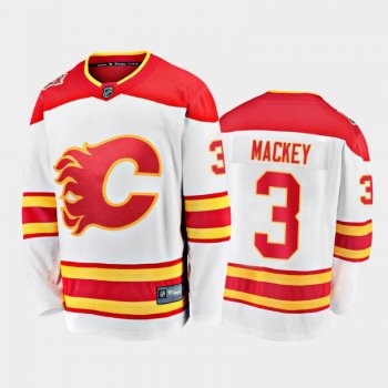 Calgary Flames #3 Connor Mackey Away White 2021-22 Player Jersey