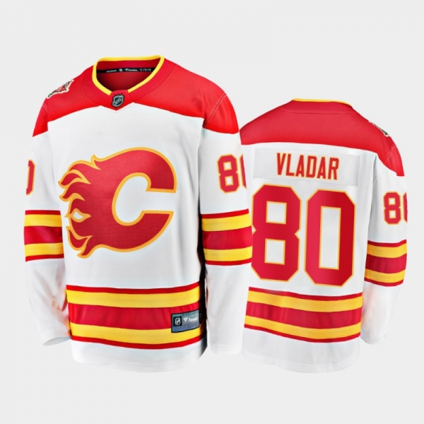 Dan Vladar Calgary Flames Away White 2021 Player Jersey