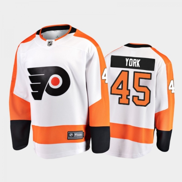 Men's Philadelphia Flyers Cam York #45 Away White 2021 Jersey