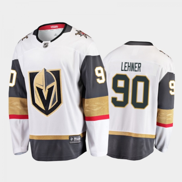 Vegas Golden Knights #90 Robin Lehner Away White 2020-21 Breakaway Player Jersey