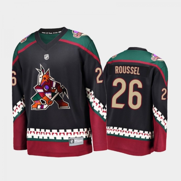 Arizona Coyotes #26 Antoine Roussel Throwback Kachina Black 2021-22 Home Jersey