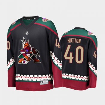 Arizona Coyotes #40 Carter Hutton Throwback Kachina Black 2021-22 Home Jersey