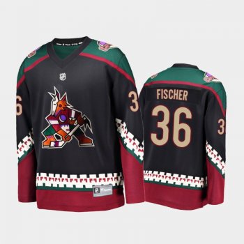 Arizona Coyotes #36 Christian Fischer Throwback Kachina Black 2021-22 Home Jersey