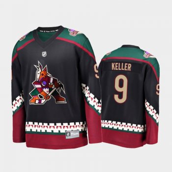 Arizona Coyotes #9 Clayton Keller Throwback Kachina Black 2021-22 Home Jersey