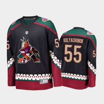 Arizona Coyotes #55 Vladislav Kolyachonok Throwback Kachina Black 2021-22 Home Jersey