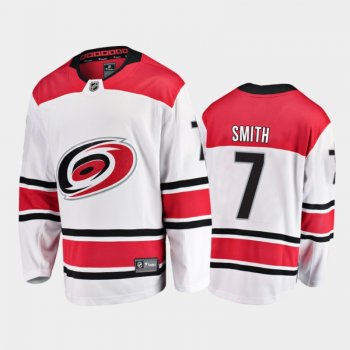 Hurricanes Brendan Smith #7 Away 2021 White Player Jersey