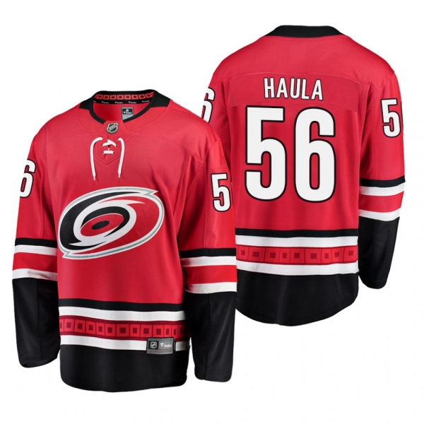 Carolina Hurricanes Erik Haula #56 Breakaway Player Home Red Jersey