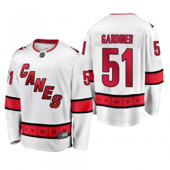 Carolina Hurricanes Jake Gardiner #51 Away White 2019-20 Breakaway Player Jersey