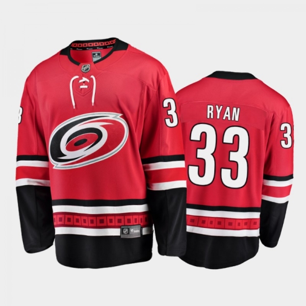 Men's Carolina Hurricanes Joakim Ryan #33 Home Red 2021 Jersey