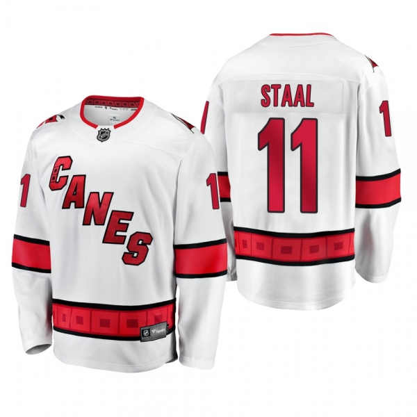 Carolina Hurricanes Jordan Staal #11 Away White 2019-20 Breakaway Player Jersey