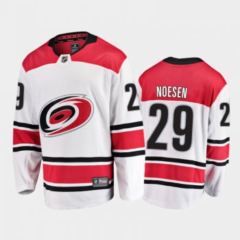 Hurricanes Stefan Noesen #29 Away 2021 White Player Jersey