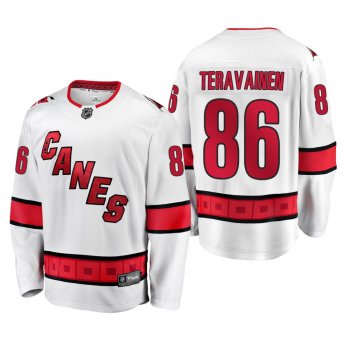 Carolina Hurricanes Teuvo Teravainen #86 Away White 2019-20 Breakaway Player Jersey