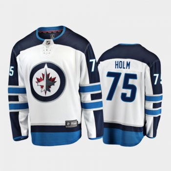 Winnipeg Jets Arvid Holm #75 Away White Breakaway Player Jersey