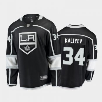 Men's Los Angeles Kings Arthur Kaliyev #34 Home Black 2020-21 Breakaway Player Jersey