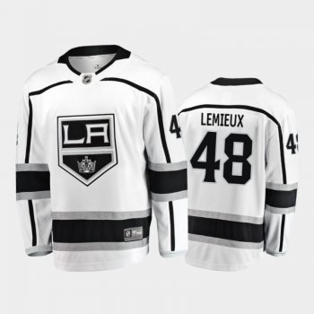 Men's Los Angeles Kings Brendan Lemieux #48 Away White 2021 Breakaway Jersey