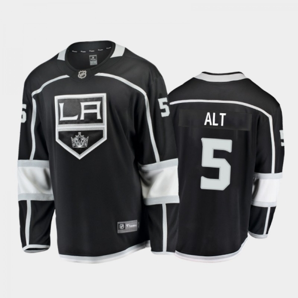 Men's Los Angeles Kings Mark Alt #5 Home Black 2020-21 Breakaway Player Jersey