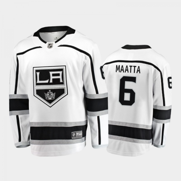 Men's Los Angeles Kings Olli Maatta #6 Away White 2020-21 Breakaway Player Jersey