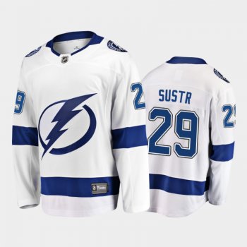 Lightning Andrej Sustr #29 Away 2021-22 White Player Jersey