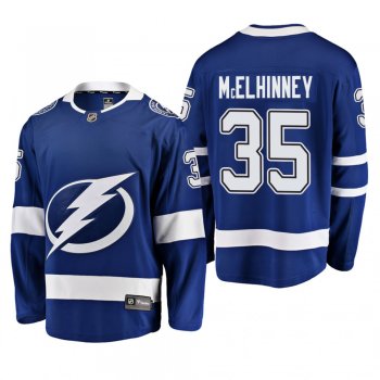 Tampa Bay Lightning Curtis McElhinney #35 Home Breakaway Player Blue Jersey