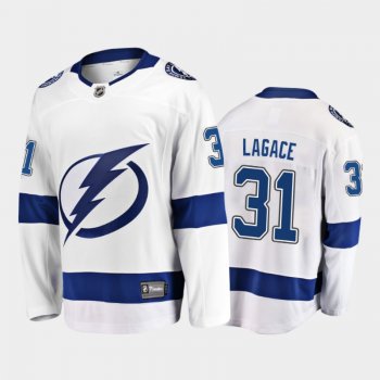 Lightning Maxime Lagace #31 Away 2021 White Player Jersey