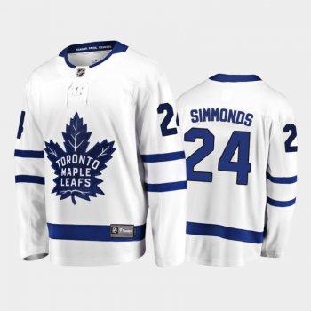 Toronto Maple Leafs Wayne Simmonds #24 Away White 2020-21 Breakaway Player Jersey