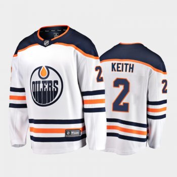 Edmonton Oilers #2 Duncan Keith Away White 2021 Jersey