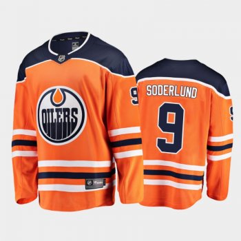 Edmonton Oilers #9 Tim Soderlund Home Orange 2021 Jersey